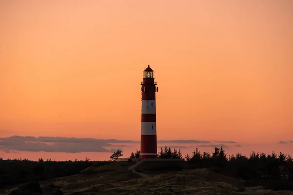 Une Belle Vue Sur Phare Bord Mer Allemagne — Photo