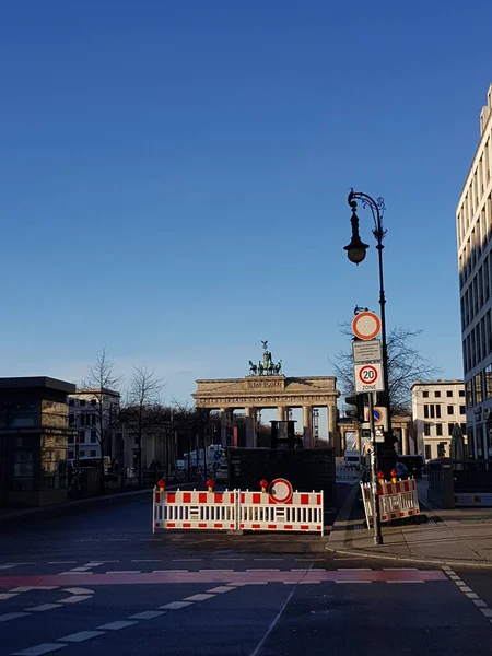 Berlin Deutschland Dezember 2020 Zur Vorbereitung Der Silvesterparty Brandenburger Tor — Stockfoto