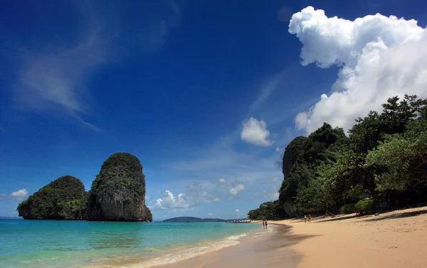 Lélegzetelállító Táj Phra Nang Strandon Krabi Tartományban Thaiföldön — Stock Fotó