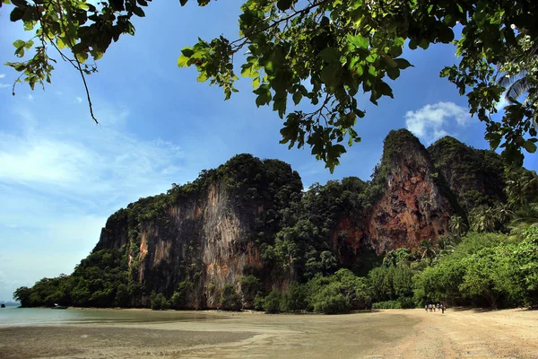 Zapierające Dech Piersiach Krajobrazy Plaży Phra Nang Prowincji Krabi Tajlandia — Zdjęcie stockowe