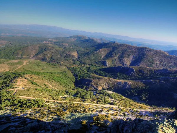 Aerial View Mountian Pena Francia Alberca Salamanca Spain — Stock Photo, Image