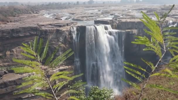 Ein Blick Auf Den Victoria Wasserfall Tansania — Stockvideo