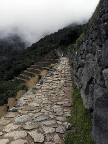 Machu Picchu Frames View Huayna Picchu Sacred Valley Peru — Stock Photo, Image