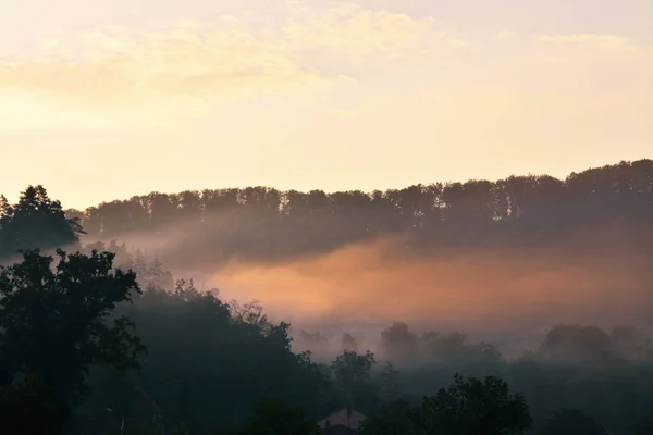 Eine Luftaufnahme Eines Wunderbaren Sonnenuntergangs Vordergrund — Stockfoto