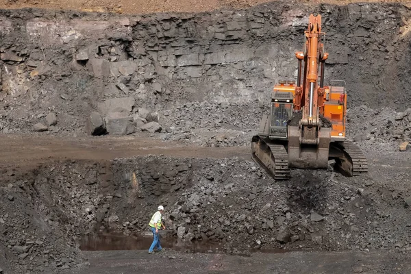 A shot of coal mining process in South Africa