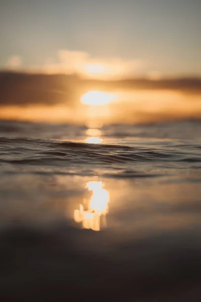 Uma Bela Foto Mar Pôr Sol — Fotografia de Stock