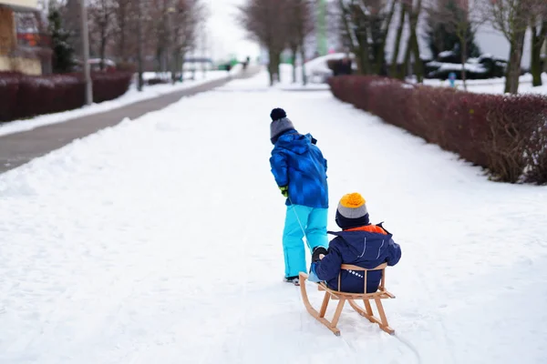 Ποζναν Πολωνια Ιανουαρίου 2021 Μονοπάτι Χιόνι Και Παιχνίδι Παιδιών Ξύλινο — Φωτογραφία Αρχείου