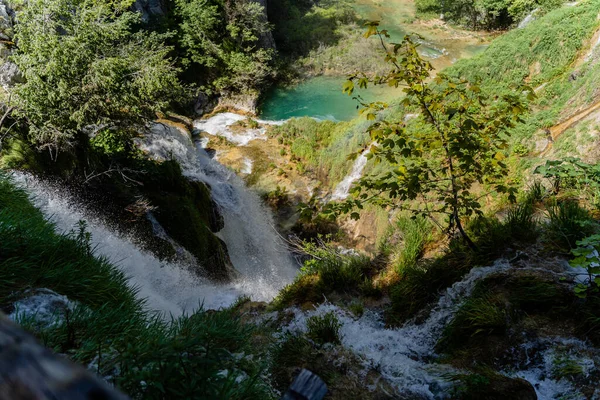 Bel Colpo Laghi Plitvice Croazia — Foto Stock