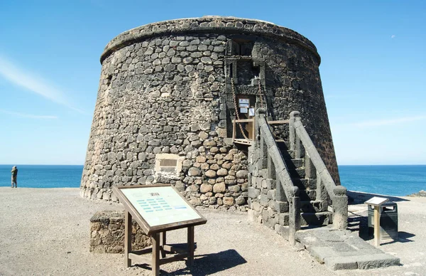 Vakttornet Toston Omgivet Atlanten Solljuset Fuerteventura Spanien — Stockfoto