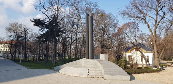 Budapest Ungheria Gennaio 2021 Statua Commemorativa Gli Eroi Caduti Dell — Foto Stock