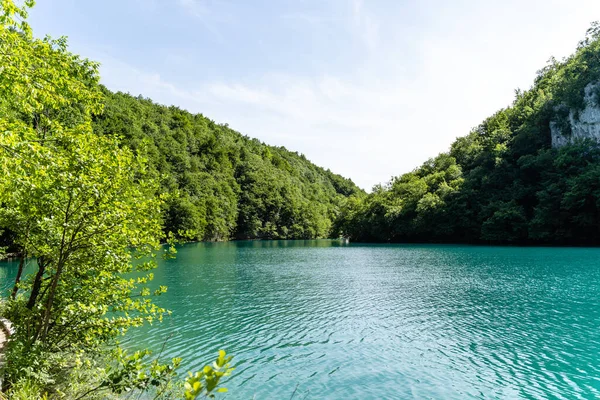 Uma Bela Foto Plitvice Lakes Croácia — Fotografia de Stock