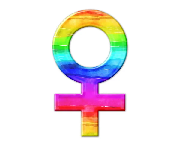 Una Ilustración Aislada Símbolo Del Día Internacional Mujer Color Arco — Foto de Stock