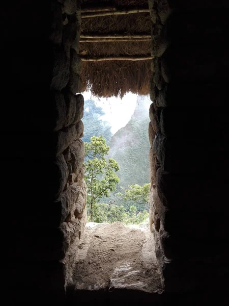 Мачу Пикчу Видом Священную Долину Уайна Пикчу Перу — стоковое фото