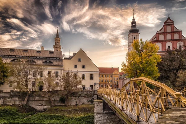 Eine Wunderschöne Landschaft Der Altstadt Fluss Opole Polen Frühling — Stockfoto