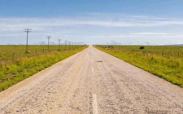 Ein Schuss Aus Der Mitte Der Autobahn Einem Sonnigen Tag — Stockfoto