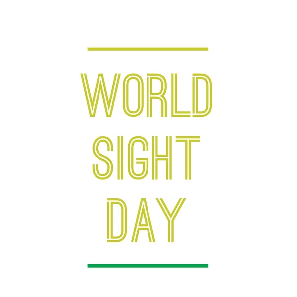 Illustration Text World Sight Day White Background — Stock Photo, Image