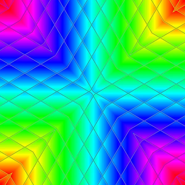 虹のグラデーションのトリッピーなイラストの3Dレンダリング 壁紙のための素晴らしい — ストック写真