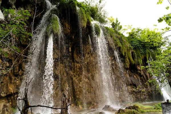 Una Hermosa Toma Los Lagos Plitvice Croacia — Foto de Stock