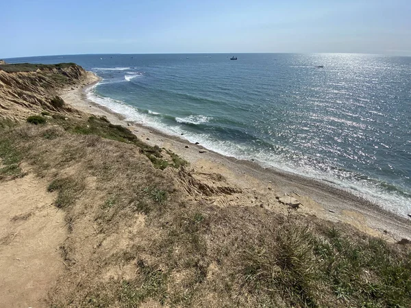 Beau Cliché Une Vue Calme Sur Paysage Marin Littoral Vide — Photo