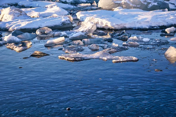 Koud Water Jokulsarlon Gletsjerlagune Ijsland — Stockfoto