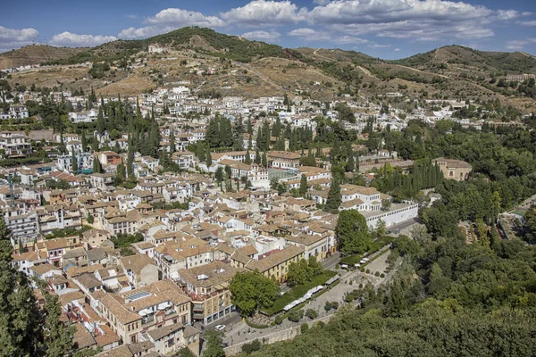 Vista Panorámica Del Barrio Del Albaicín Albayzín Casco Antiguo Musulmán — Foto de Stock