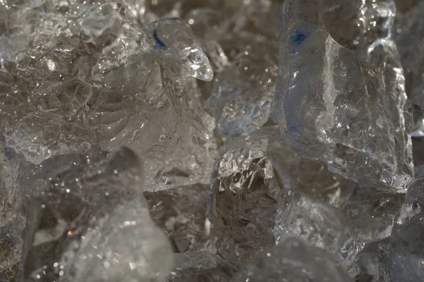 Una Costura Densas Piezas Hielo — Foto de Stock