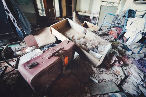 Padova Itália Fevereiro 2011 Interior Uma Antiga Casa Virada Cabeça — Fotografia de Stock