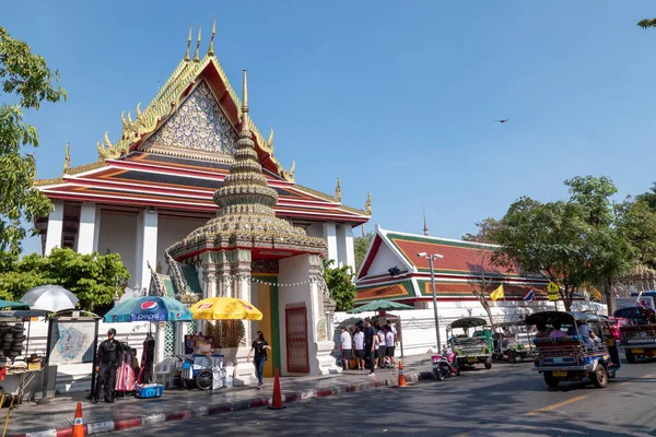 Bangkok Thaïlande Février 2016 Entrée Temple Budda Bangkog Thaïlande — Photo