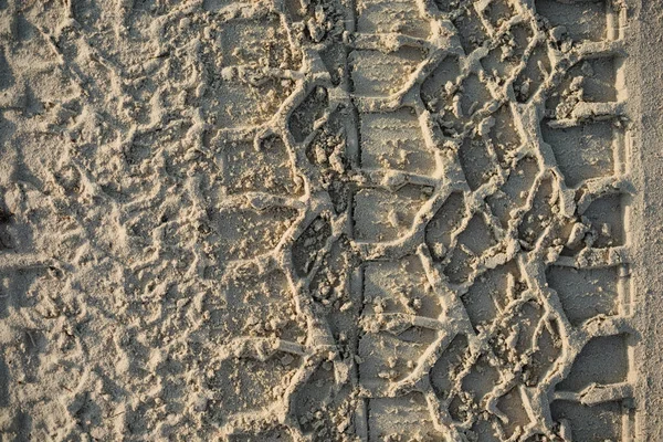 Texture Car Tracks Desert Sand Qatar — Stock Photo, Image