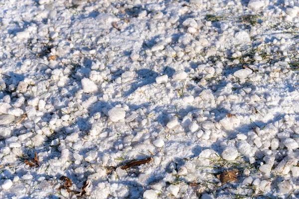 Ένα Top View Closeup Του Εδάφους Που Καλύπτεται Από Χιόνι — Φωτογραφία Αρχείου