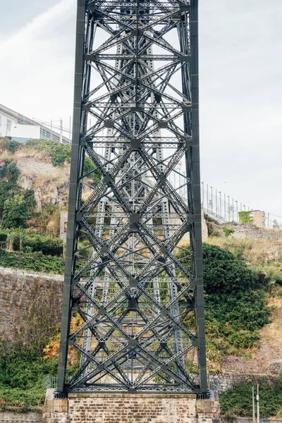 Κάθετη Λήψη Της Γέφυρας Του Σάο Ζοάο Στο Πόρτο Της — Φωτογραφία Αρχείου