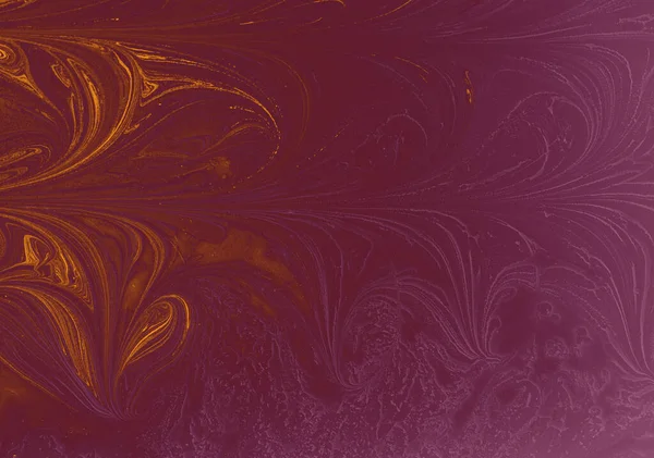 Ритмичная Смесь Фиолетовой Желтой Красок Холсте — стоковое фото
