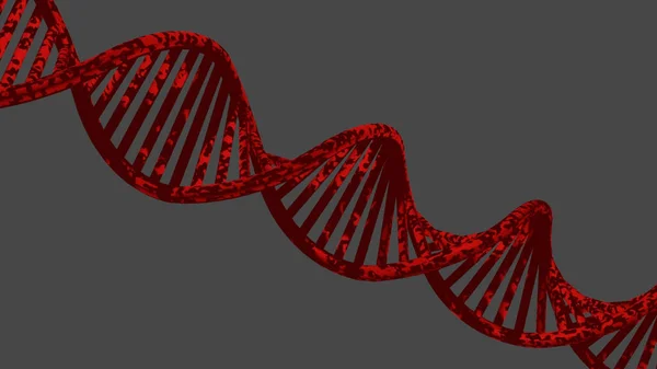 Digital Illustration Röd Dna Sträng — Stockfoto