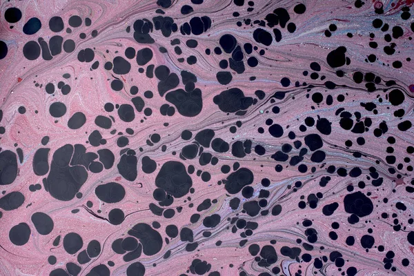 Een Textuur Van Papier Marmerend Design Patroon Donkergrijze Roze Kleuren — Stockfoto