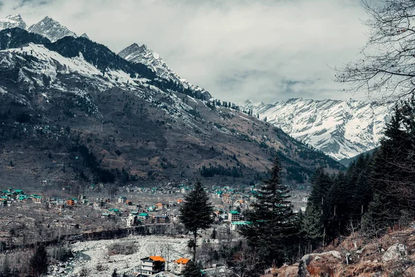 Hermoso Paisaje Invernal Con Árboles Cubiertos Nieve — Foto de Stock