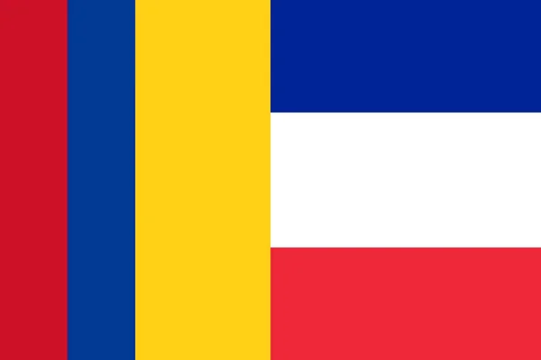 Close Seup Colombia France Vertical National Flags Background Concept Economy — Photo