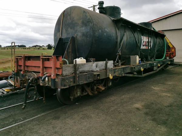 Auckland Nueva Zelanda Enero 2021 Vista Del Vagón Tanque Ferrocarril — Foto de Stock