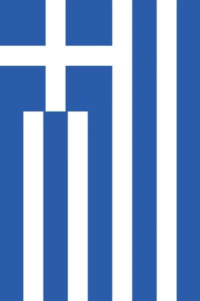 希腊国旗的一个垂直图例 — 图库照片