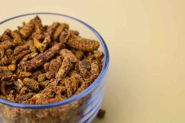 Selective Focus Closeup Glass Dried Carnation Spices — Stock Photo, Image