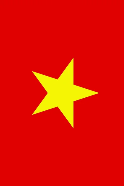 Een Verticaal Illustratie Icoon Van Nationale Vlag Van Vietnam — Stockfoto