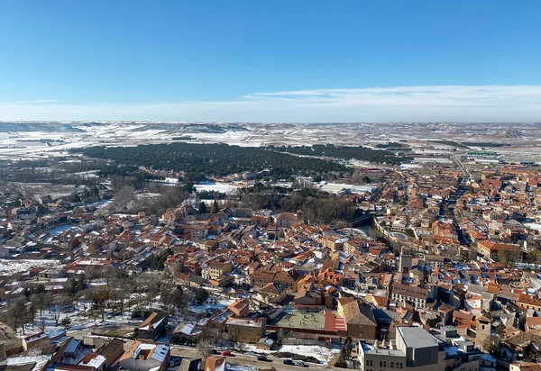 Vue Aérienne Paysage Urbain Penafiel Valladolid Espagne — Photo