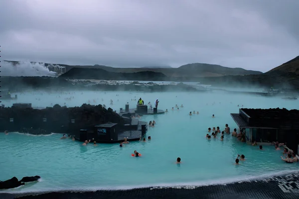 Grindavik Iceland Απρ 2017 Blue Lagoon Grindavik Ισλανδία 04042017 Οικογένειες — Φωτογραφία Αρχείου