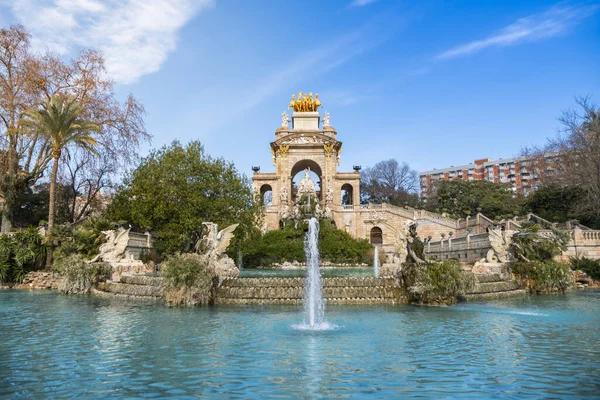 Barcelona Espanha Janeiro 2021 Vista Panorâmica Parque Ciutadella Barcelona Espanha — Fotografia de Stock