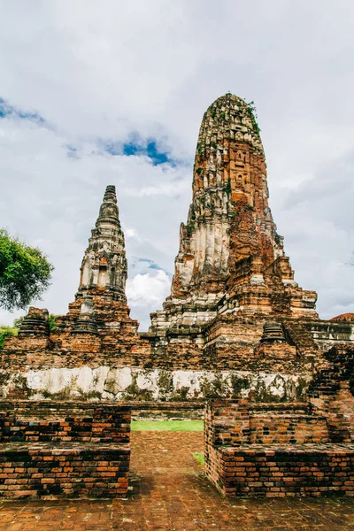 Vertikální Záběr Chrámu Wat Phra Ram Městě Ayutthaya Thajsku — Stock fotografie