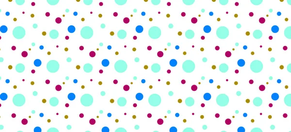 Бесшовный Рисунок Абстрактными Красочными Точками Кругами Белом Фоне — стоковое фото