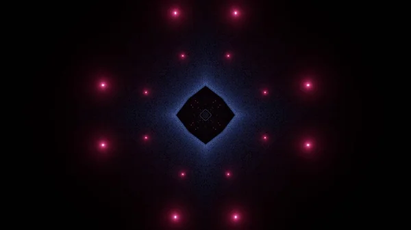 Een Illustratie Met Geometrische Vormen Van Blauw Rood Gloeiende Lichten — Stockfoto