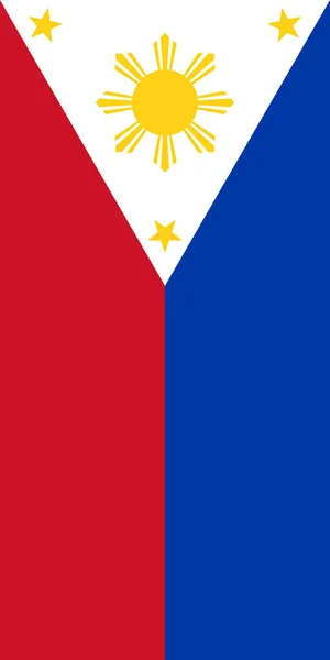 Pionowa Ikona Ilustracji Narodowej Flagi Filipin — Zdjęcie stockowe