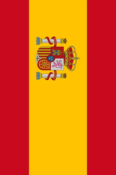 Ícone Ilustração Vertical Bandeira Nacional Espanha — Fotografia de Stock