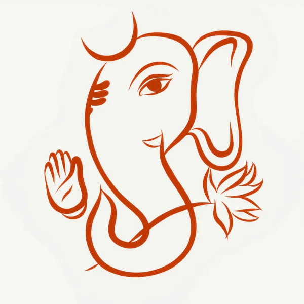 赤いシンプルな象のイラストの縦のショット — ストック写真