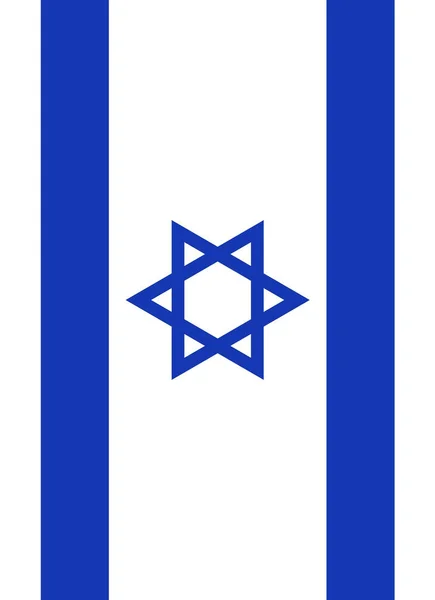 Une Icône Illustration Verticale Drapeau National Israël — Photo